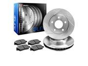 R1 Concepts KES11147 Eline Series Slotted Rotors And Ceramic Pads Kit Front