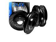 [FRONT REAR] ELINE Black Edition Drilled Slotted Brake ROTORS DISC CBC.42091.01