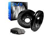 1997 1998 Dodge Dakota Front Black Drilled Slotted Brake Rotors & Ceramic Pads 1997 1998 Dodge Dakota Front Black Drilled Slotted Brake Rotors & Ceramic Pads