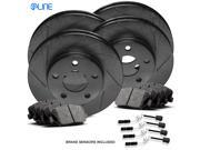 Front and Rear Black Slotted Brake Disc Rotors & Ceramic Brake Pads 300CE,300E Front and Rear Black Slotted Brake Disc Rotors & Ceramic Brake Pads 300CE,300E