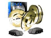 Front and Rear Gold Cross-Drilled Brake Disc Rotors & Ceramic Brake Pads CTS,STS Front and Rear Gold Cross-Drilled Brake Disc Rotors & Ceramic Brake Pads CTS,STS
