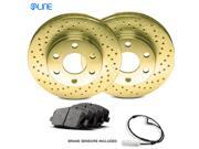 1989 Porsche 928 Rear Gold Drilled Brake Disc Rotors & Ceramic Brake Pads 1989 Porsche 928 Rear Gold Drilled Brake Disc Rotors & Ceramic Brake Pads