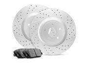 Rear Premier Drilled Slotted Brake Disc Rotors & Ceramic Brake Pads Regal,XTS Rear Premier Drilled Slotted Brake Disc Rotors & Ceramic Brake Pads Regal,XTS