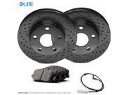 2009 2010 Mini Cooper Rear Black Drilled Brake Disc Rotors & Ceramic Brake Pads 2009 2010 Mini Cooper Rear Black Drilled Brake Disc Rotors & Ceramic Brake Pads