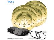 2011 2012 2013 Mini Cooper Full Kit Gold Drilled Brake Disc Rotors & Ceramic Pads 2011 2012 2013 Mini Cooper Full Kit Gold Drilled Brake Disc Rotors & Ceramic Pads