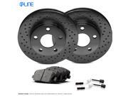 2003 2004 2005 Mercedes-Benz C240 Front Black Drilled Brake Disc Rotors & Ceramic Pad 2003 2004 2005 Mercedes-Benz C240 Front Black Drilled Brake Disc Rotors & Ceramic Pad