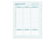 Monarch 100% Recycled Ring bound Weekly Planner Refill Jan 2014 Dec 2014