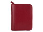 Compact FranklinCovey Basics Leather Binder Red