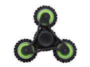 Wheel Gears Fidget Spinner Toy Stress Reducer Anti-Anxiety Toy for Children and Adults, 4 Minutes Rotation Time, Small Steel Beads Bearing + ABS Material (Green