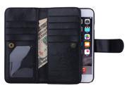 Luxury 9 Card Leather Wallet Stand Case Flip Cover For iPhone 6 Plus 5.5
