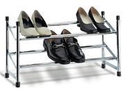 Two Tier Expandable Shoe Rack in Chrome Plate