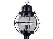 Kenroy Home Hatteras 1 Light Post Lantern Black Finish 90967BL