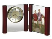 Alex Tabletop Clock w Hinged Panels and Photo Frame