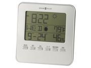 Weather View Alarm Clock w Satin Silver Tone Frame