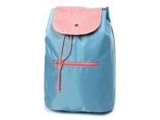 Foldable Backpack in Blue and Pink w Foldover Flap