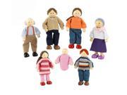 7 Pc Caucasian Doll Family Set
