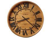 Howard Miller Wine Barrel Wall Clock in Heirloom Oak Finish