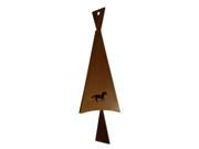 Triangular Garden Bell with Horses Western Small