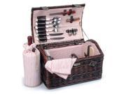Willow And Seagrass Picnic Basket With Deluxe Service For Two