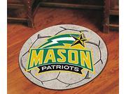 George Mason University Soccer Ball Floor Mat w Patriots Script Logo