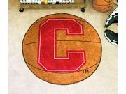 Officially Licensed Basketball Rug Featuring Cornell University Logo In Red