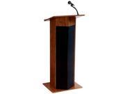 Lectern with Four Full Range Speakers 2 Microphones Mahogany
