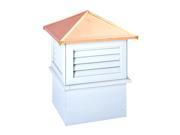 Medium Sized Cupola in White w Copper Roof