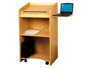 Floor Lectern with Pull Out Shelf Cherry