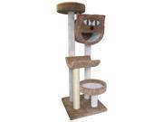 4 Tier Cat Tree with High Perch Brown