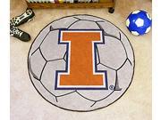 Soccer Ball Floor Mat University of Illinois