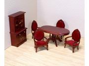 4 Pc Dollhouse Dining Room Furniture Set in Wood