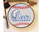 Baseball Rug w Official Drake Bulldogs Logo In Team Colors