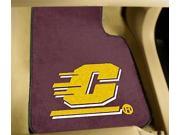 Pair of Carpeted Car Mats w Central Michigan Chippewas Logo