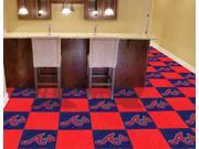 Modular Logo Solid Carpet Tiles Atlanta Braves
