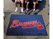 Large Tailgating Mat w Atlanta Braves Baseball Logo