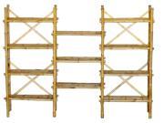 Extended Bamboo Shelf w Three Sections and Eleven Shelves