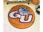 Basketball Bull Dog Rug w Gonzaga University Colors