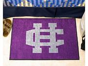 Holy Cross Crusaders Carpeted Mat w Script Logo Purple and White