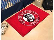 Boston University Carpeted Mat w Terriers Logo Red and White