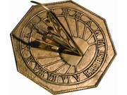 Classic Octagonal Sundial with Latin Motto