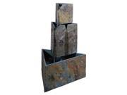 Stacked Triangles Slate Floor Fountain