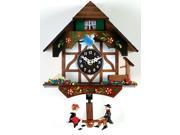 German Chalet Cuckoo Clock with Bird Well and Pendulum