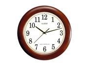 12.5 Inch Atomic Analog Clock in Walnut Finish