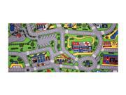 Kids Skid Proof Carpet w City Life Theme in Stain Resistant Nylon