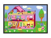 Our Dream House Dollhouse Inspired Indoor Outdoor Children s Rug