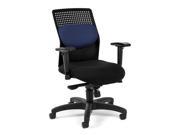 Adjustable Executive Swivel Chair w Padded Seat Gas Lift Black