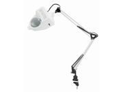 Adjustable Swing Arm Lamp with Magnifying Lens Black