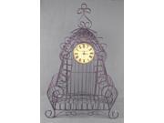 Cast Iron Clock with Scrolled Storage Basket