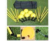 Indoor Outdoor Agility Pole System with Domed Bases