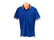 XXL Pro Softball Baseball Umpire Shirt in Navy Blue w Rib Knit Collar Cuffs